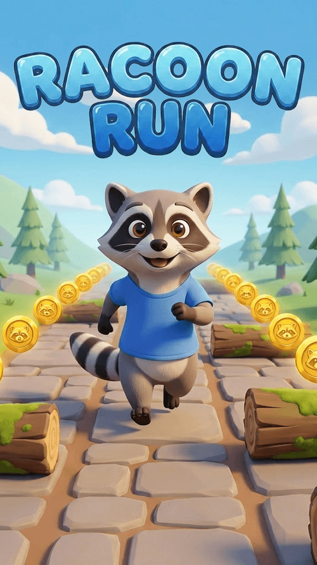 Static vertical Raccoon Run cover