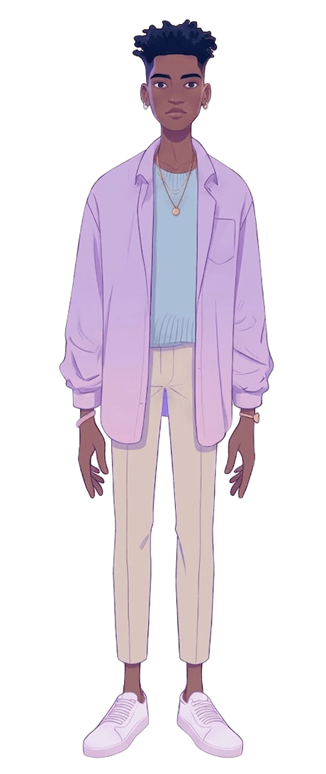 Weekend supporting friend in a lavender jacket