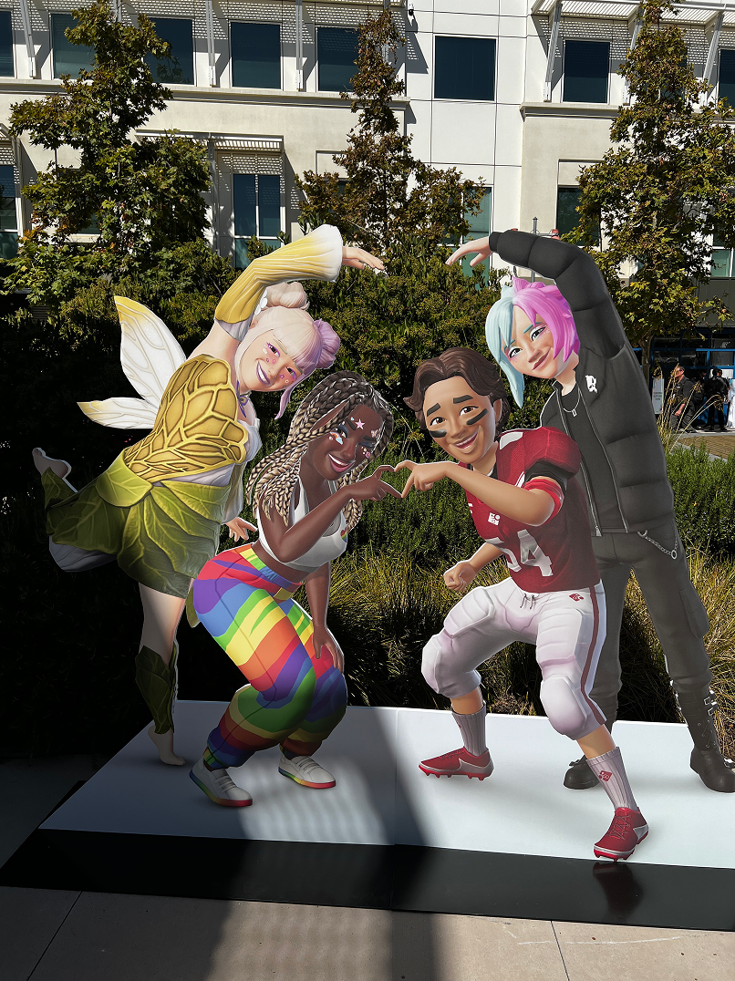 Life-size interactive Meta avatar experience at Meta Connect