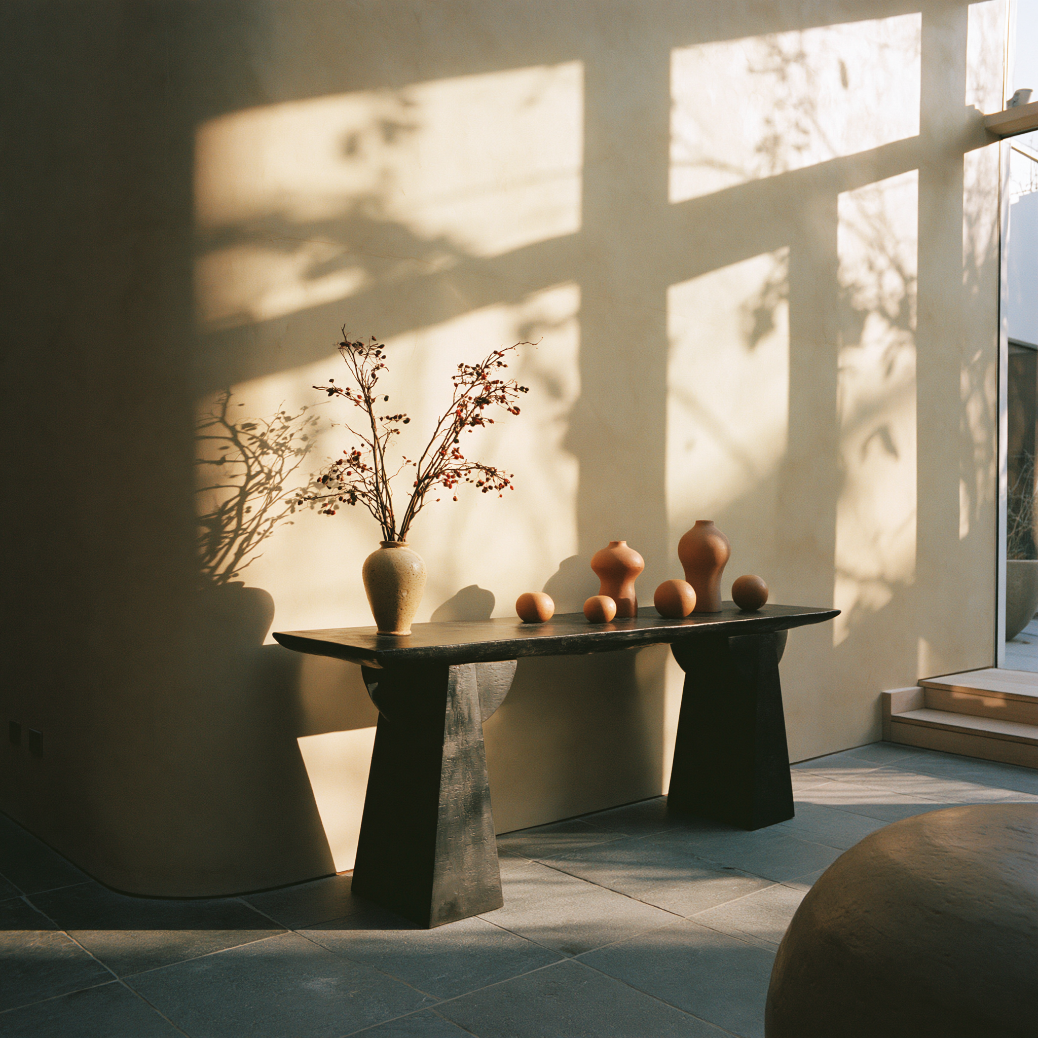 AI-generated still life, interior light