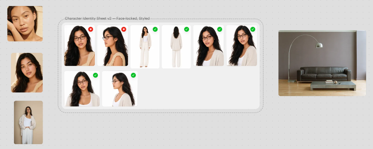 Character identity and environment consistency workflow for the Weekend hero film
